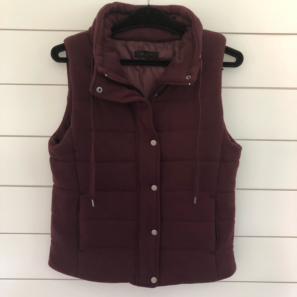 Burgundy Puff Vest